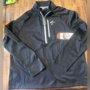 Black thermal Half-zip pull over Duck Deer